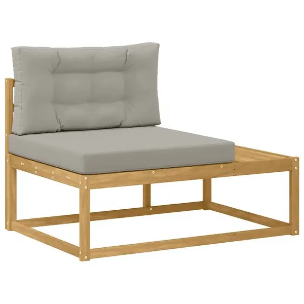 Köp nu vidaXL Modulsoffa utomhus med kudde Vit 115 x 83 x 73 cm Polyester