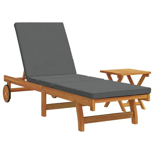vidaXL Solstol Reclining 1-person 2 pcs Brun Massivt Akaciaträ Handla nu