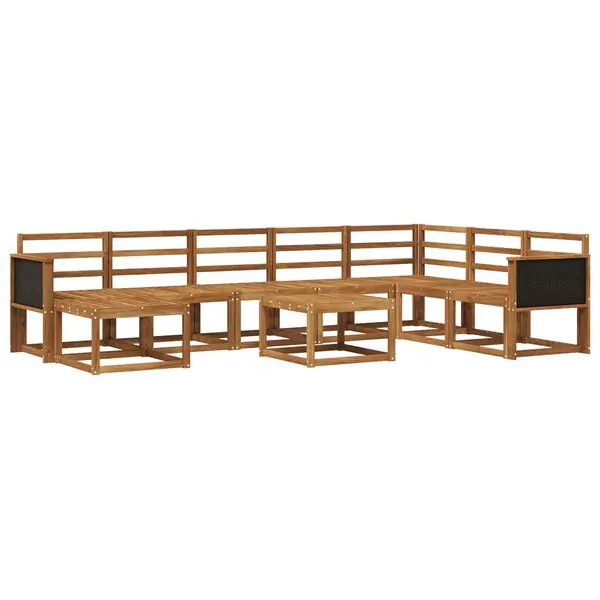 Handla nu vidaXL Utomhussoffset 9 pcs Naturlig Massivt Akaciaträ