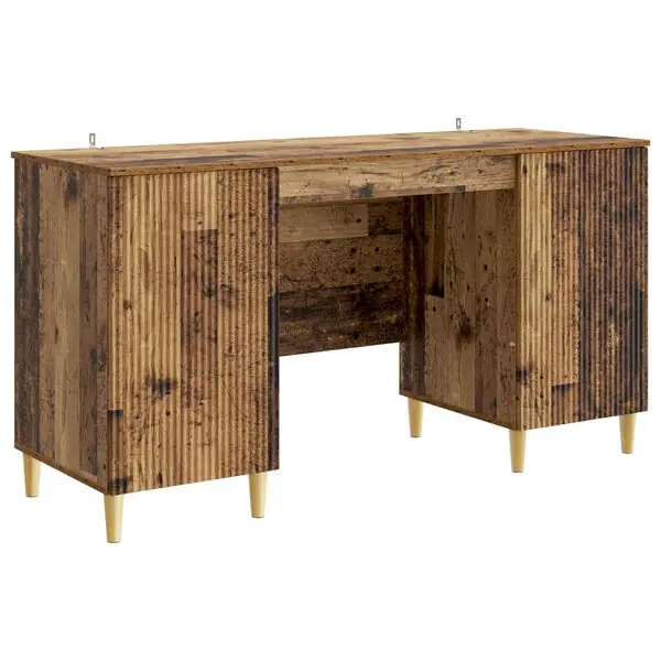 vidaXL Skrivbord Gammalt trä 142,5 x 50 x 75 cm Konstruerat trä Köp nu