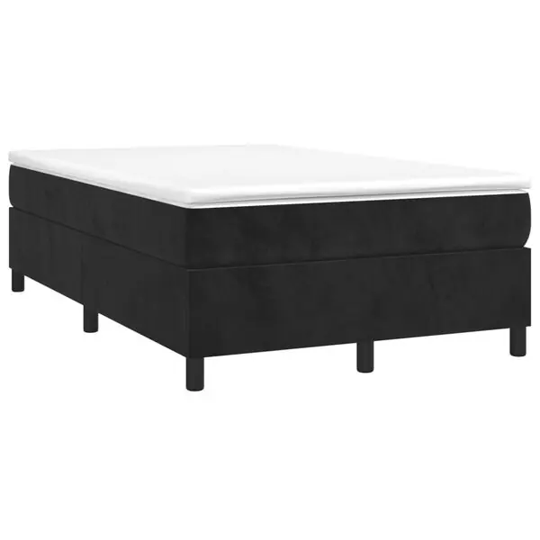 Fri frakt vidaXL Ramsäng med madrass svart 120x190 cm sammet