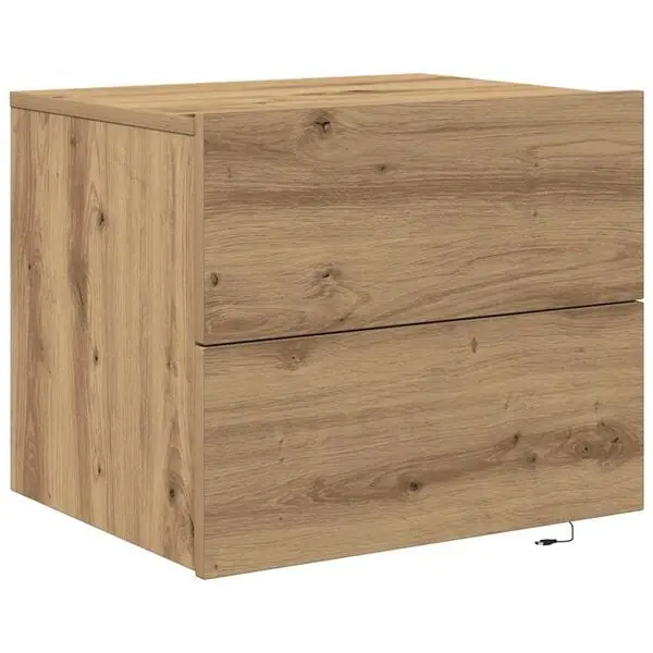 Snabb leverans vidaXL Nattduksbord Artisan Ek 50 x 39 x 41 cm Konstruerat trä
