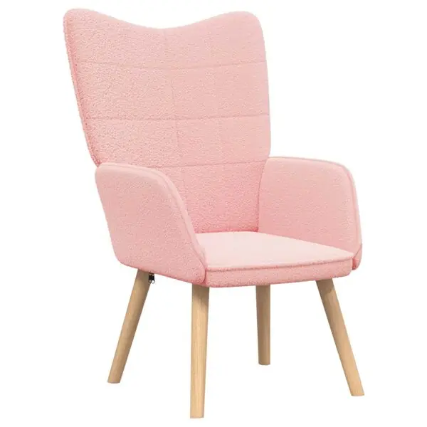 Outlet vidaXL fåtölj Rosa 62 x 67 x 95,5 cm Sherpa tyg