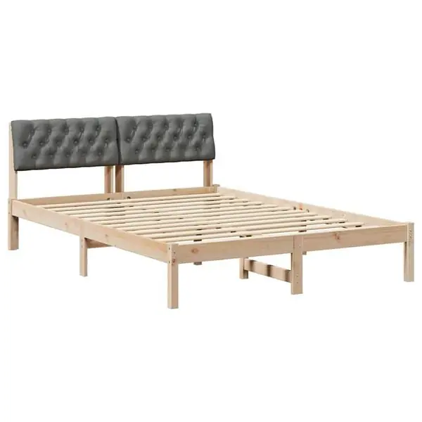 Snabb leverans vidaXL Sängram brun och mörkgrå 160 x 200 cm Massiv furu