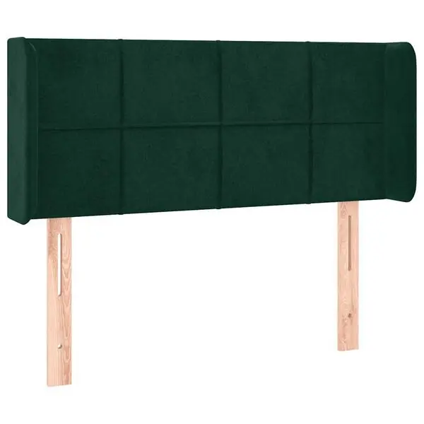 Säker betalning vidaXL Sänggavel med kanter mörkgrön 83x16x78/88 cm sammet