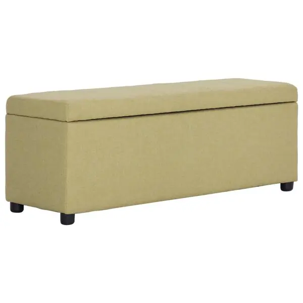 vidaXL Bänk med förvaringsutrymme 116 cm grön polyester Fri frakt