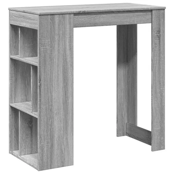 vidaXL Barbord med ställ grå sonoma-ek 102x50x103,5 cm konstruerat trä Billig