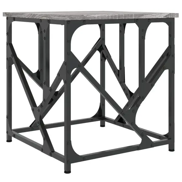 Extra rabatt vidaXL Soffbord grå sonoma 45x45x47,5 cm konstruerat trä