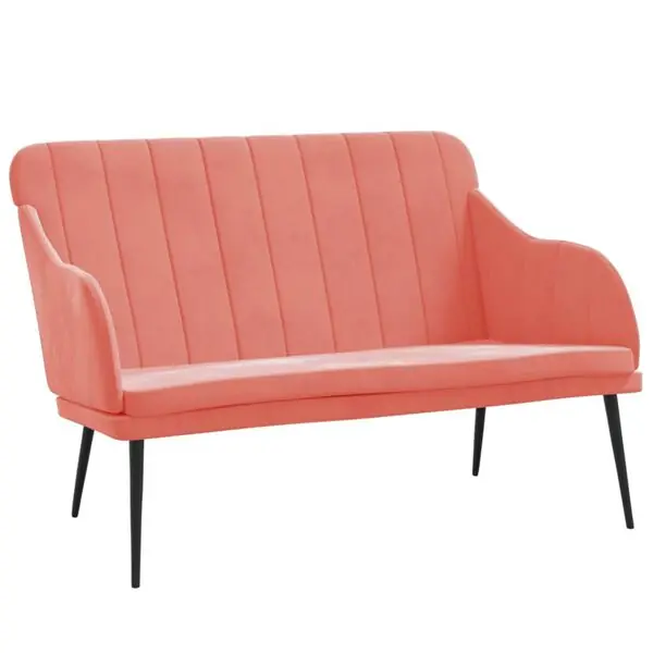 Fynd VidaXL Bänk rosa 110x76x80 cm sammet