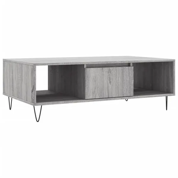 Säker betalning vidaXL Soffbord grå sonoma 104x60x35 cm konstruerat trä
