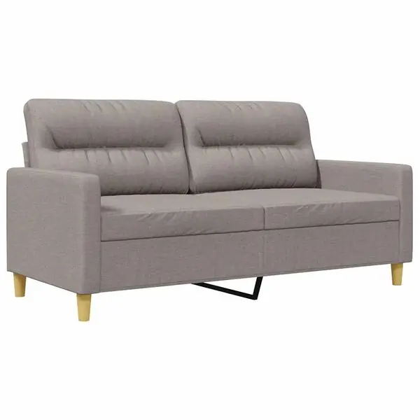 vidaXL 2-sitssoffa taupe 140 cm tyg Handla nu