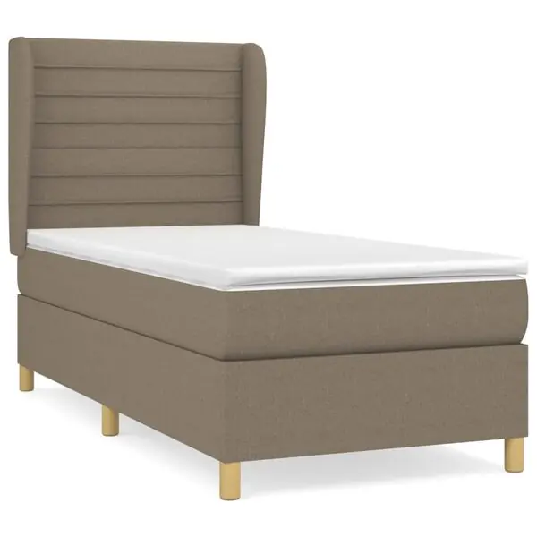 Billig vidaXL Ramsäng med madrass taupe 100x200 cm tyg