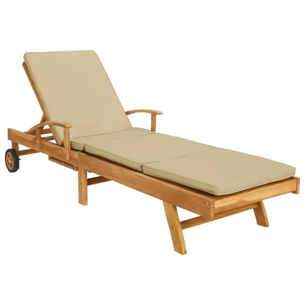 I lager vidaXL Solstol 100% Polyester Solid-Teak