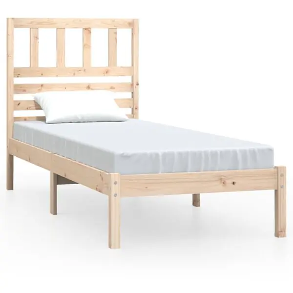 Populärt val vidaXL Sängram 75x190 cm massiv furu vit