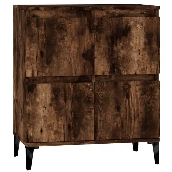 vidaXL Byrå rökfärgad ek 60x35x70 cm konstruerat trä risnedsättning