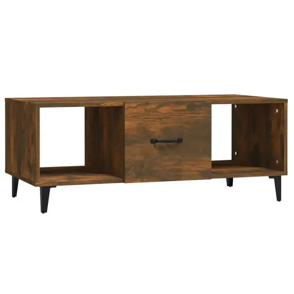 vidaXL Soffbord rökfärgad ek 102x50x40 cm konstruerat trä Fri frakt