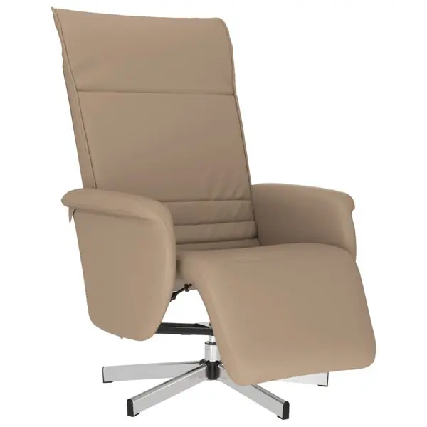Beställ nu vidaXL Reclinerfåtölj med fotstöd cappuccino konstläder