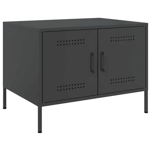 vidaXL Soffbord svart 68x50x50,5 cm stål Expressleverans