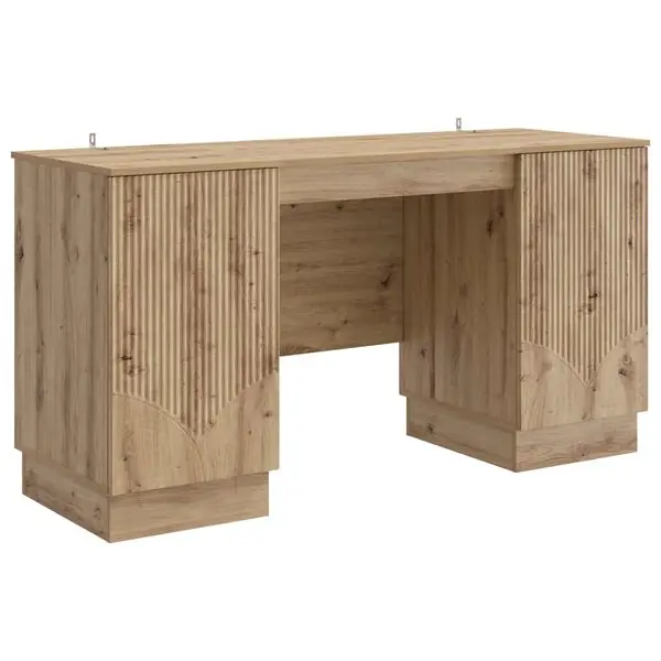 vidaXL Skrivbord Artisan-ek 142,5 x 50 x 75 cm Konstruerat trä Sista chansen