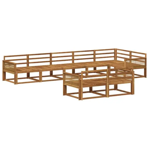vidaXL Utomhussoffset 8 pcs Naturlig Massivt Akaciaträ Erbjudande