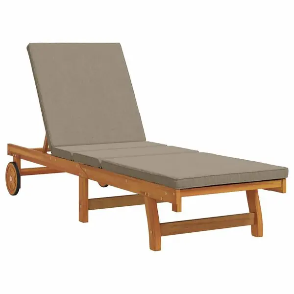 vidaXL Solstol Reclining Brun 199 x 63 x 85 cm Massivt Akaciaträ Populärt val