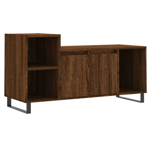 vidaXL Tv-bänk brun ek 100x35x55 cm konstruerat trä Lågt pris
