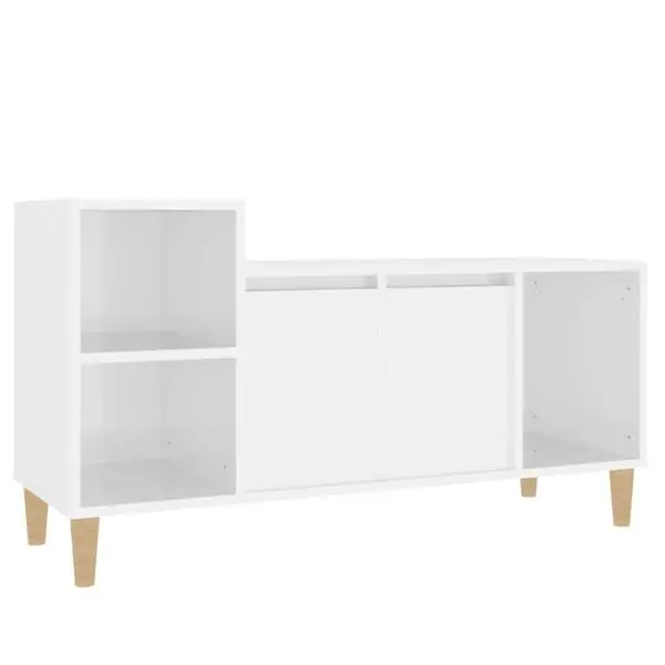 Handla nu vidaXL Tv-bänk vit högglans 100x35x55 cm konstruerat trä