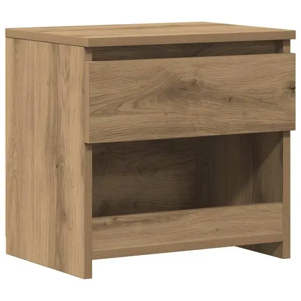 vidaXL Sängbord hantverksmässig ek 40x30x39 cm konstruerat trä Reapris