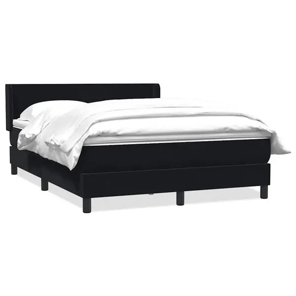 Begränsat antal vidaXL Ramsäng med madrass svart 160x210 cm sammet