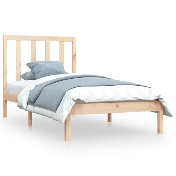 Billigare vidaXL Sängram massiv furu 90x190 cm