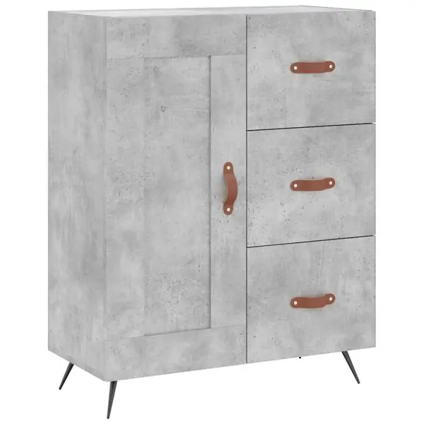 I lager vidaXL Skänk betonggrå 69,5x34x90 cm konstruerat trä