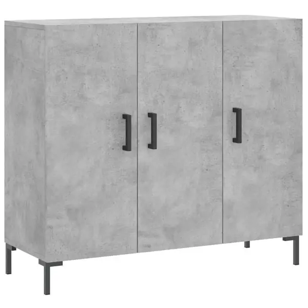 vidaXL Byrå betonggrå 90x34x80 cm konstruerat trä Begränsat antal