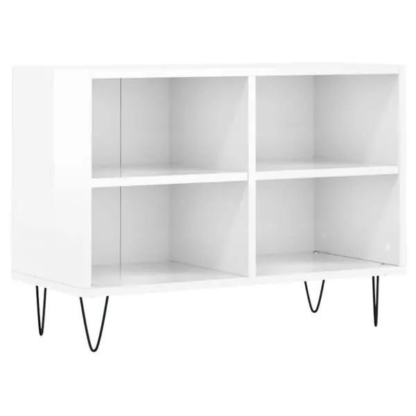 vidaXL Tv-bänk vit högglans 69,5x30x50 cm konstruerat trä Endast denna vecka