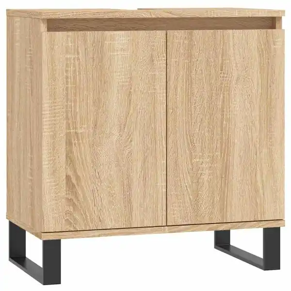 vidaXL Badrumsskåp sonoma-ek 58x33x60 cm konstruerat trä Köp nu