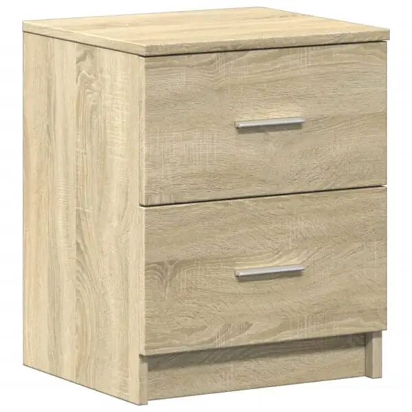 vidaXL Sängbord med 2 lådor sonoma-ek 40x36x50 cm Begränsad tid