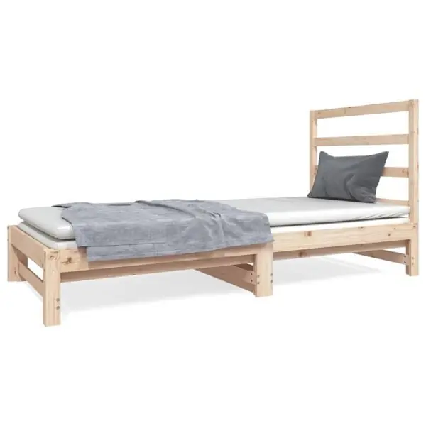 Begränsat erbjudande vidaXL Utdragbar dagbädd 2x(90x190) cm massiv furu