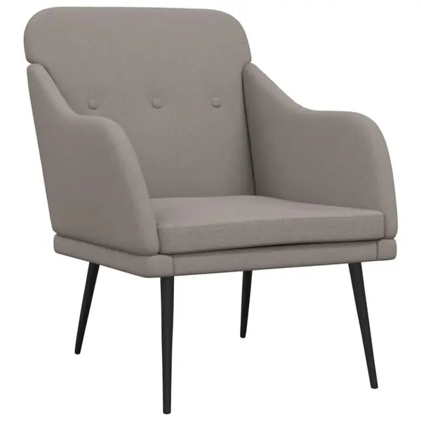 vidaXL Fåtölj taupe 63x76x80 cm tyg Begränsat erbjudande