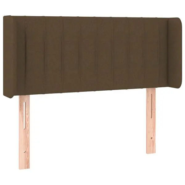 Rabatter vidaXL Sänggavel med kanter mörkbrun 83x16x78/88 cm tyg
