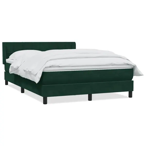 Erbjudandepris vidaXL Ramsäng med madrass mörkgrön 160x220 cm sammet