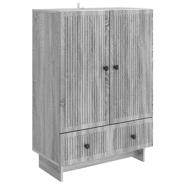 vidaXL Sideboard Grå Sonoma 66 x 34,5 x 95 cm Konstruerat trä Kampanj