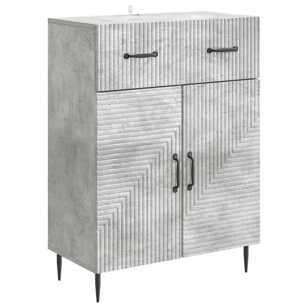 Erbjudandepris vidaXL Sideboard Betonggrå 66 x 34,5 x 89,5 cm Konstruerat trä