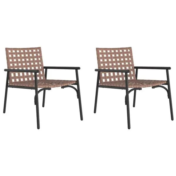 Kampanjpris vidaXL Trädgård Stol 2 pcs Brun 78 x 55,5 x 75,5 cm konstrotting