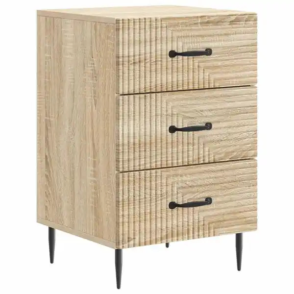 Kampanjpris vidaXL Nattduksbord Sonoma-ek 43 x 41 x 66,5 cm Konstruerat trä