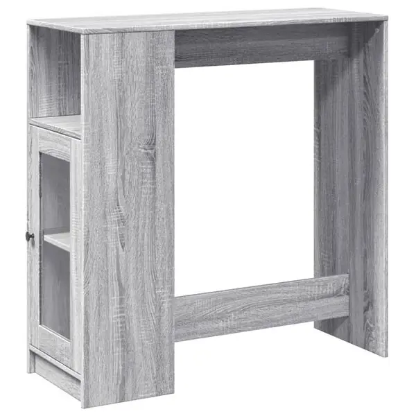 vidaXL Barbord med ställ grå sonoma-ek 101x40x103,5 cm konstruerat trä Reapris