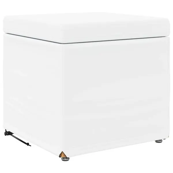 vidaXL Pall Vit 41 x 41 x 40 cm Konstläder och konstruerat trä Sänkt pris