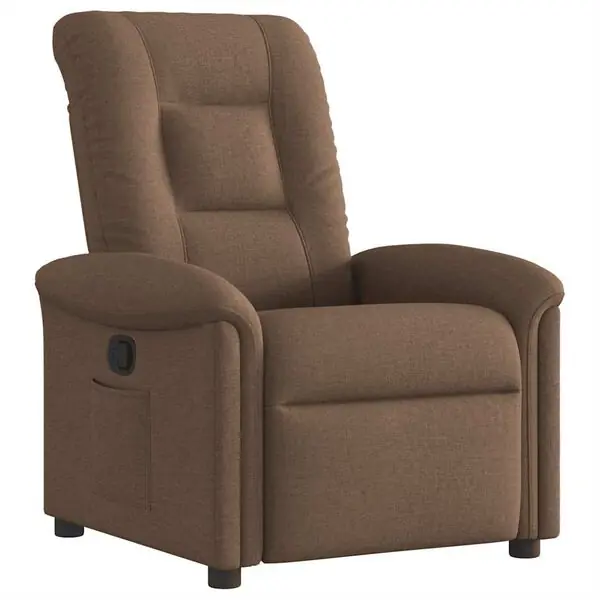 Endast idag vidaXL Reclinerfåtölj brun tyg
