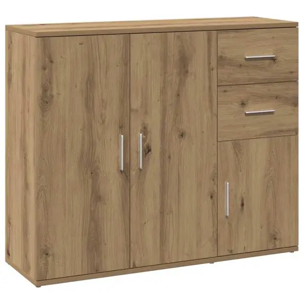 vidaXL Skänk hantverksmässig ek 91x29,5x75 cm konstruerat trä Populär