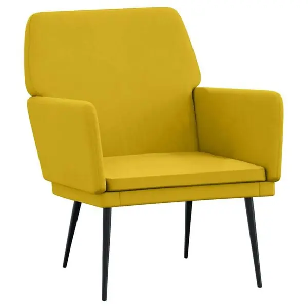 Snabb leverans vidaXL Fåtölj gul 62x79x79 cm sammet