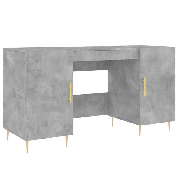 vidaXL Skrivbord betonggrå 140x50x75 cm konstruerat trä Sänkt pris