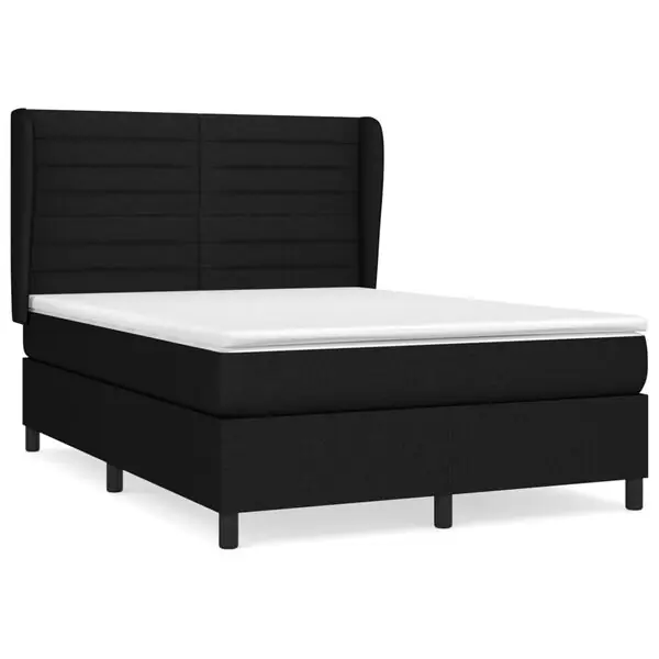 Snabb frakt vidaXL Ramsäng med madrass svart 140x200 cm tyg